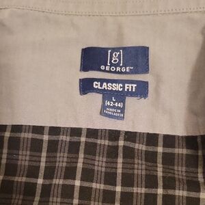 George Black and Gray Checkered Shirt